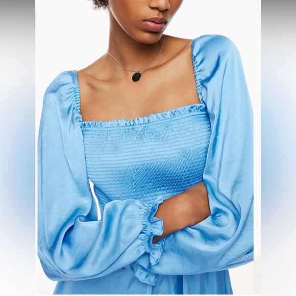 Tempest Satin Dress 2XS - Wave Blue - Picture 5 of 11